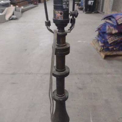Pair of Heavy Wrought Metal Commercial Post Floor Lamp