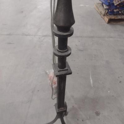 Pair of Heavy Wrought Metal Commercial Post Floor Lamp