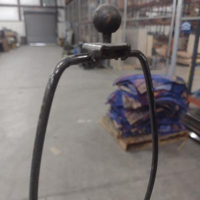 Pair of Heavy Wrought Metal Commercial Post Floor Lamp