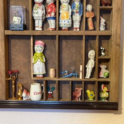 PRINTERS DRAWER SHADOW BOX WITH SOME GREAT TRINKETS AND MINIATURE TREASURES