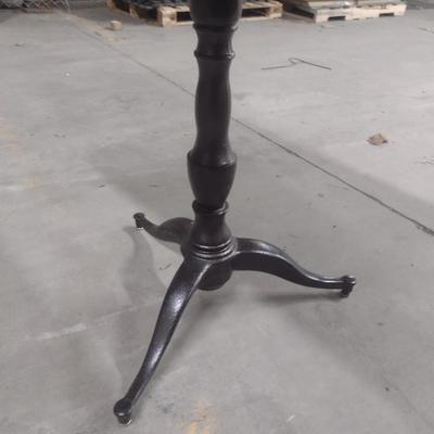 Set of Four Shelby Williams Hospitality Quality Heavy Solid Wood Table with Metal Post Choice B