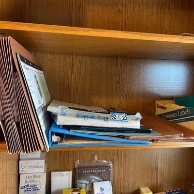 AN ASSORTMENT OF OFFICE SUPPLIES, AND STATIONARY