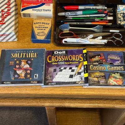 COMPUTER GAMES ON DISC, 3 HOLE PUNCH AND MORE