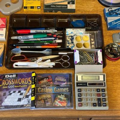 COMPUTER GAMES ON DISC, 3 HOLE PUNCH AND MORE