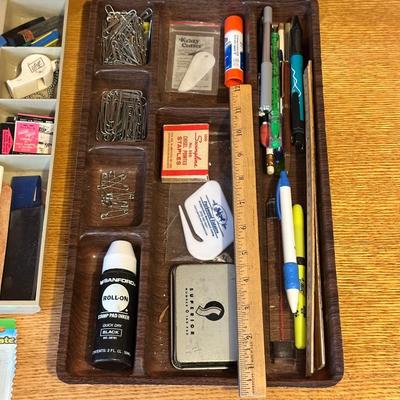 NEW DIGITAL AM/FM ALARM CLOCK, ELECTRIC PENCIL SHARPENER AND OFFICE SUPPLIES