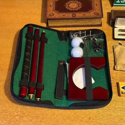 LICENSE PLATE DUST PAN, STOP WATCH, COMPASS, PEN/PENCIL SET AND MORE