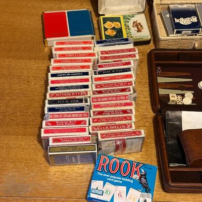 MANY DECKS OF CARDS, BACKGAMMON AND HANDHELD SLOT GAMES