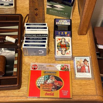 MANY DECKS OF CARDS, BACKGAMMON AND HANDHELD SLOT GAMES