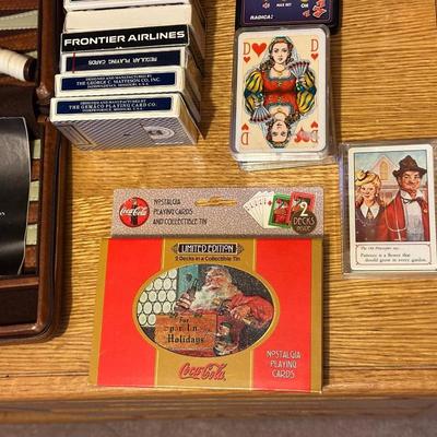 MANY DECKS OF CARDS, BACKGAMMON AND HANDHELD SLOT GAMES