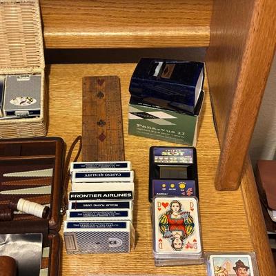 MANY DECKS OF CARDS, BACKGAMMON AND HANDHELD SLOT GAMES