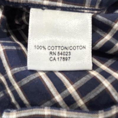 Banana Republic Men’s XL Navy Plaid Long Sleeve