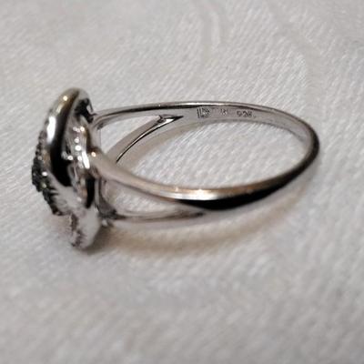 Diamond and Marcasite 925 Ring Size 7