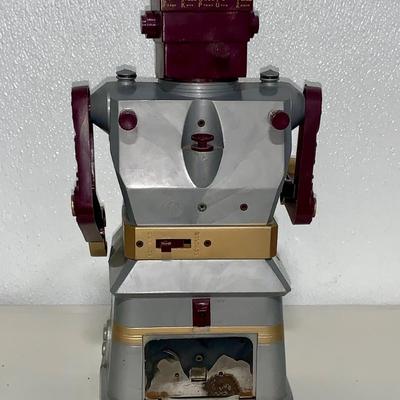 Original 1960’s Robert and Son Robot With Box by Marx