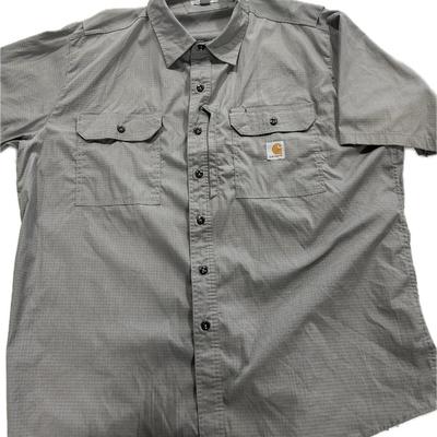 Carhartt Men’s 2XL Ripstop Button Up S/S Shirt