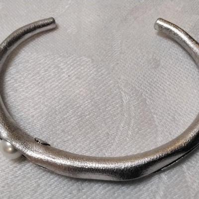Unique Vintage Pearl Italian 925 Bracelet