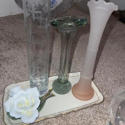 D51-Glassware- Includes Lalique Candle Holder!! **Photos updated!!**