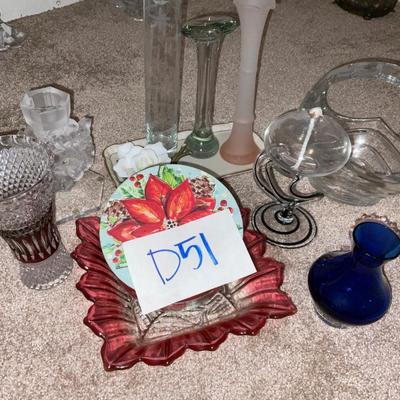 D51-Glassware- Includes Lalique Candle Holder!! **Photos updated!!**