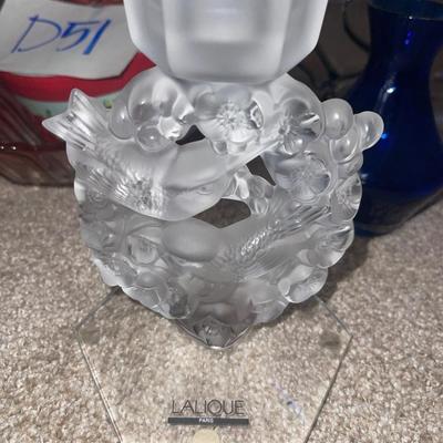 D51-Glassware- Includes Lalique Candle Holder!! **Photos updated!!**
