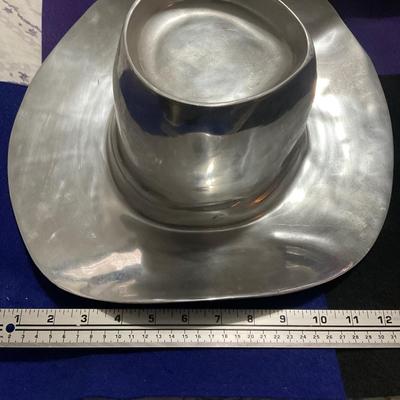 Large Silver Cowboy Hat