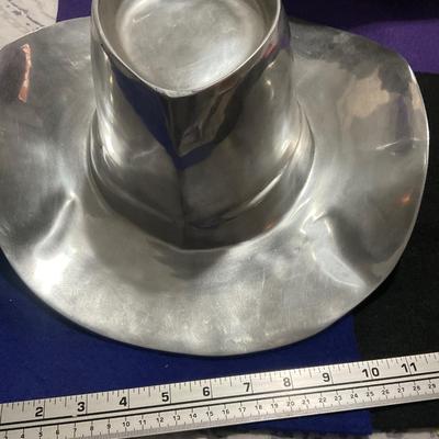 Large Silver Cowboy Hat