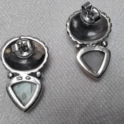 Vintage Mother of Pearl 925 Earrings