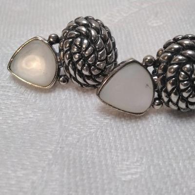 Vintage Mother of Pearl 925 Earrings