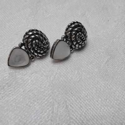 Vintage Mother of Pearl 925 Earrings