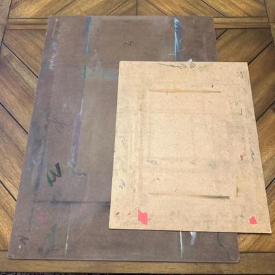 Masonite boards.
