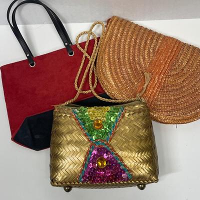 3 vintage small purse toiletries bags
