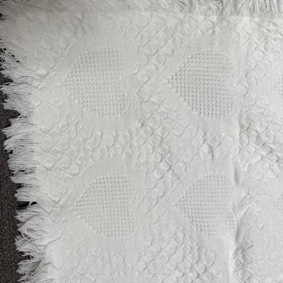 Small White Cotton Blanket 26" x 42"