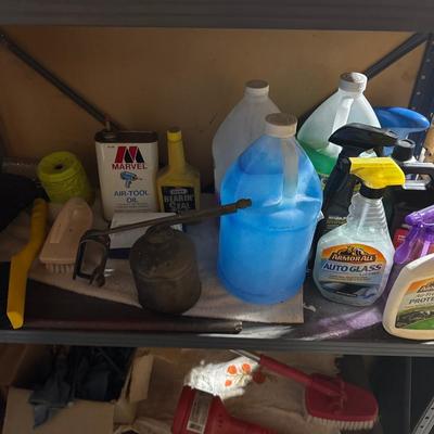 Steel shelving with misc