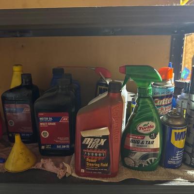 Steel shelving with misc