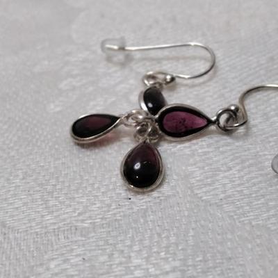 Rhodolite Garnet Teardrop 925 Earrings