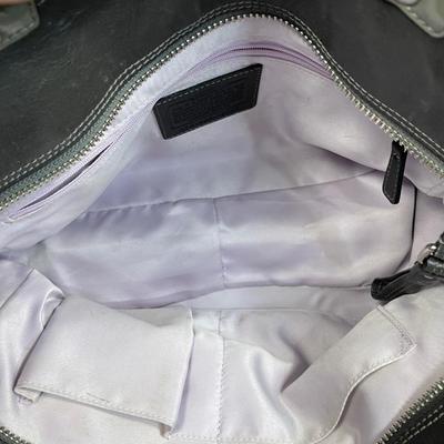 Coach Grey Suede leather handbag