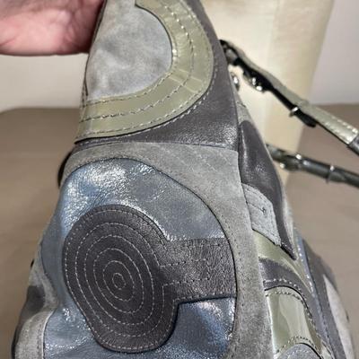 Coach Grey Suede leather handbag