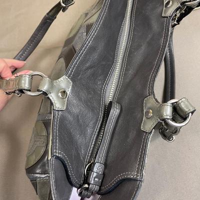 Coach Grey Suede leather handbag