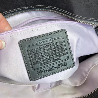 Coach Grey Suede leather handbag