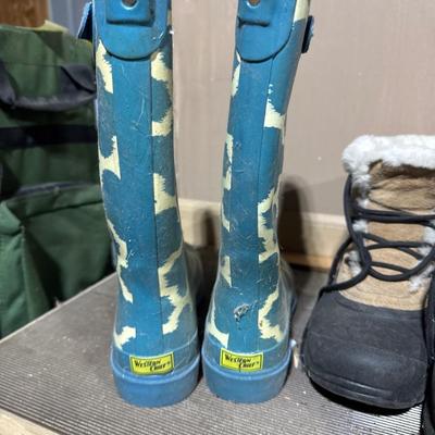 Sorrel winter boots and Western Chief rain boots