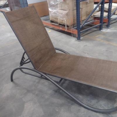 Set of Two Tropitone La Scala Armless Woven Chaise Lounge Adjustable Back Choice B