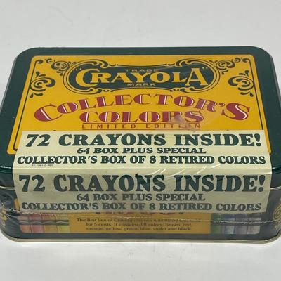 11991 Complete Sealed Crayola 72 Crayon Tin Collector's With Retired Colors