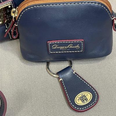 Sale Photo Thumbnail #216: Gently used bag in very nice condition and New coin purse and key fob. I noticed a few spots inside the bag (food)? Otherwise the leather is in excellent condition.