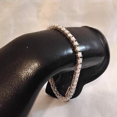 Stunning Opal 7.5" 925 Bracelet