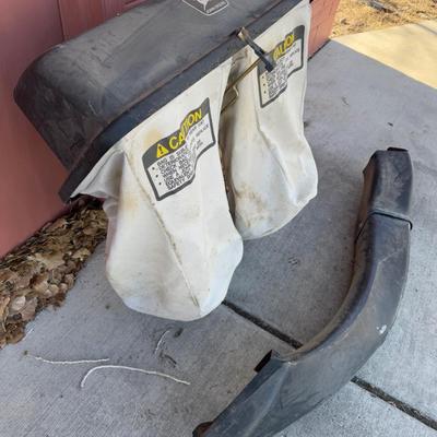 John Deere 2 Bagger Mower Bag Attachment with Connector Piece