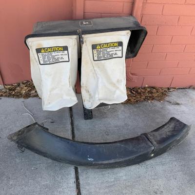 John Deere 2 Bagger Mower Bag Attachment with Connector Piece