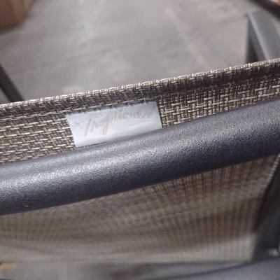Set of Four Tropitone Woven Aluminum Frame Patio Chairs Choice B