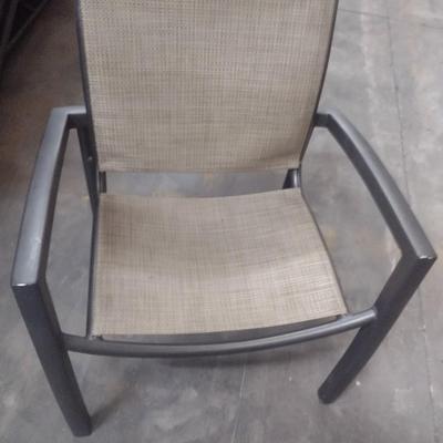 Set of Four Tropitone Woven Aluminum Frame Patio Chairs Choice C