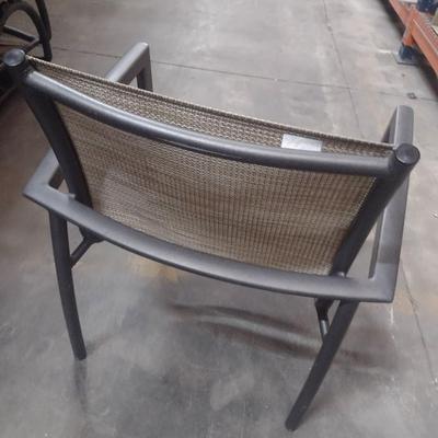 Set of Six Tropitone Woven Aluminum Frame Patio Chairs Choice B