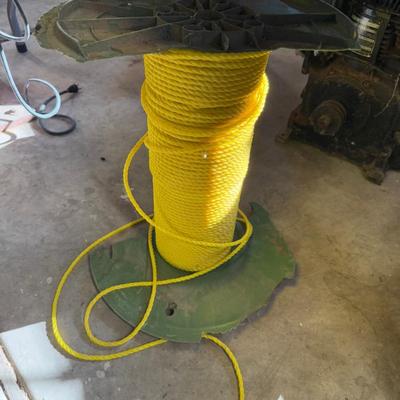 Yellow Polypropylene Rope - Unknown Length on broken spool