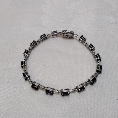 Ross Simons Amethyst 7" 925 Bracelet