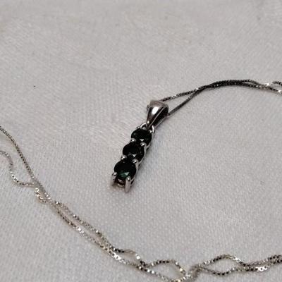 The Genuine Gemstone Channel (England) Peridot 18" 925 Necklace